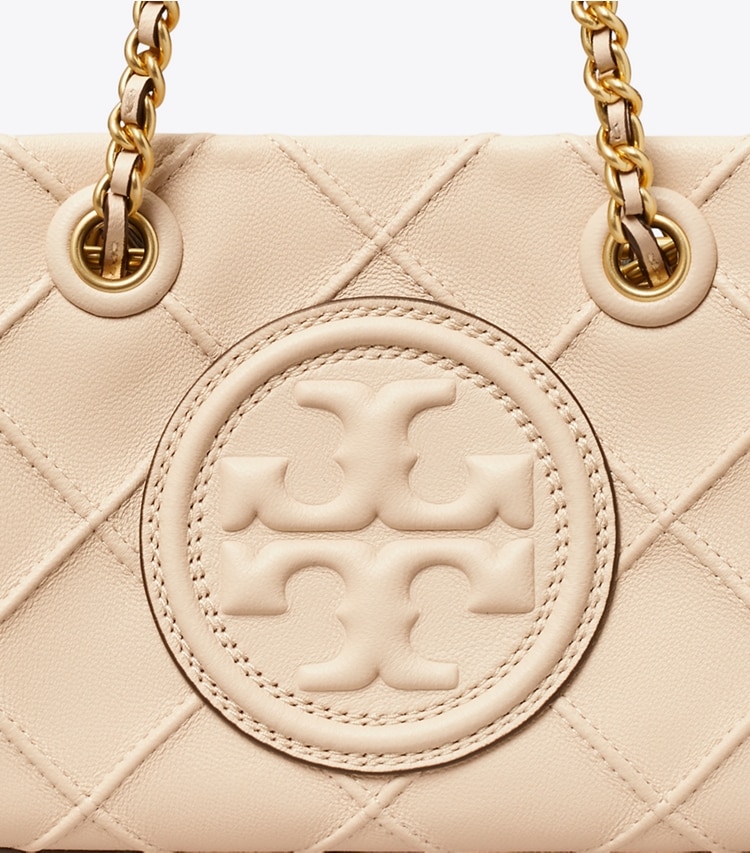 TORY BURCH MINI FLEMING SOFT CHAIN TOTE - New Cream