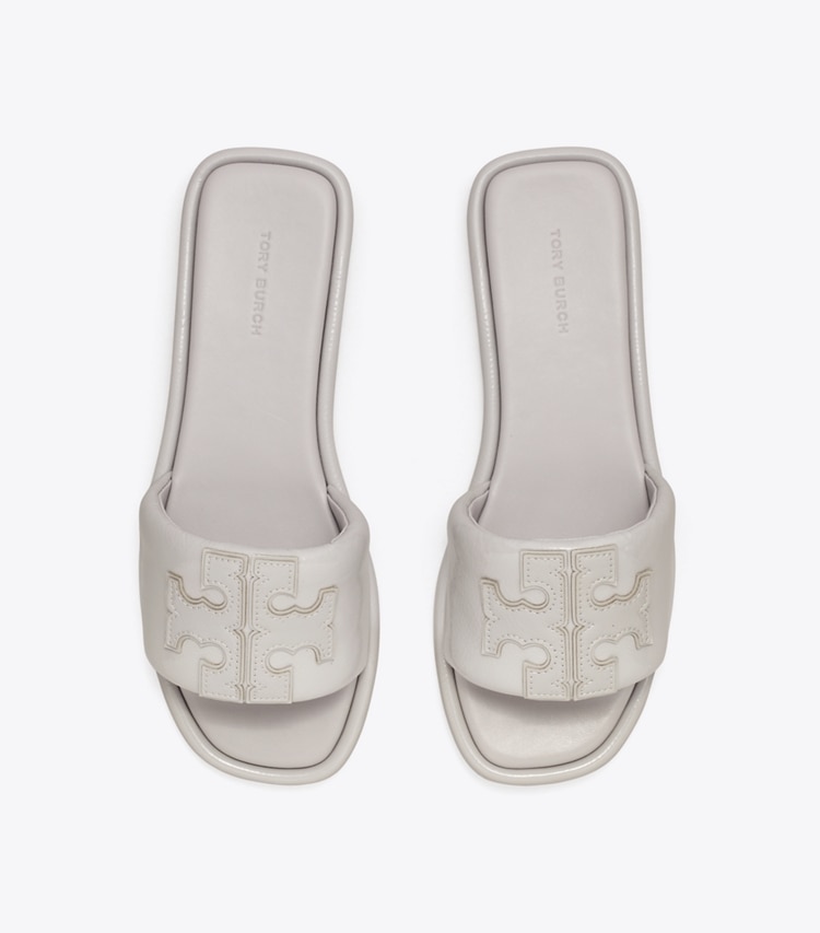 TORY BURCH DOUBLE T SPORT SLIDE - Bay Gray