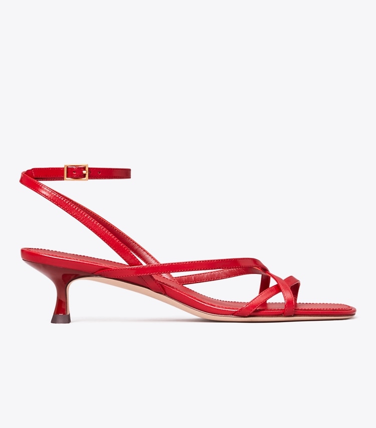 TORY BURCH CAPRI LOW HEEL SANDAL - Tory Red