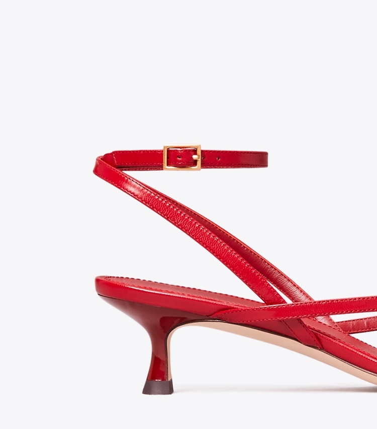 TORY BURCH CAPRI LOW HEEL SANDAL - Tory Red