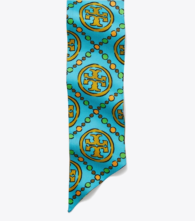 TORY BURCH T MONOGRAM RIBBON TIE - Bright Blue