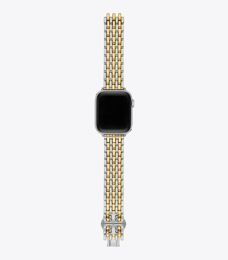 TORY BURCH ELEANOR BAND FOR APPLE WATCH, TWO-TONE GOLD/STAINLESS STEEL - 2 Tone - Click Image to Close