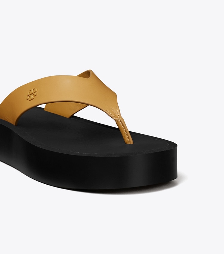 TORY BURCH PLATFORM FLIP-FLOP - Ginger Shortbread / Black