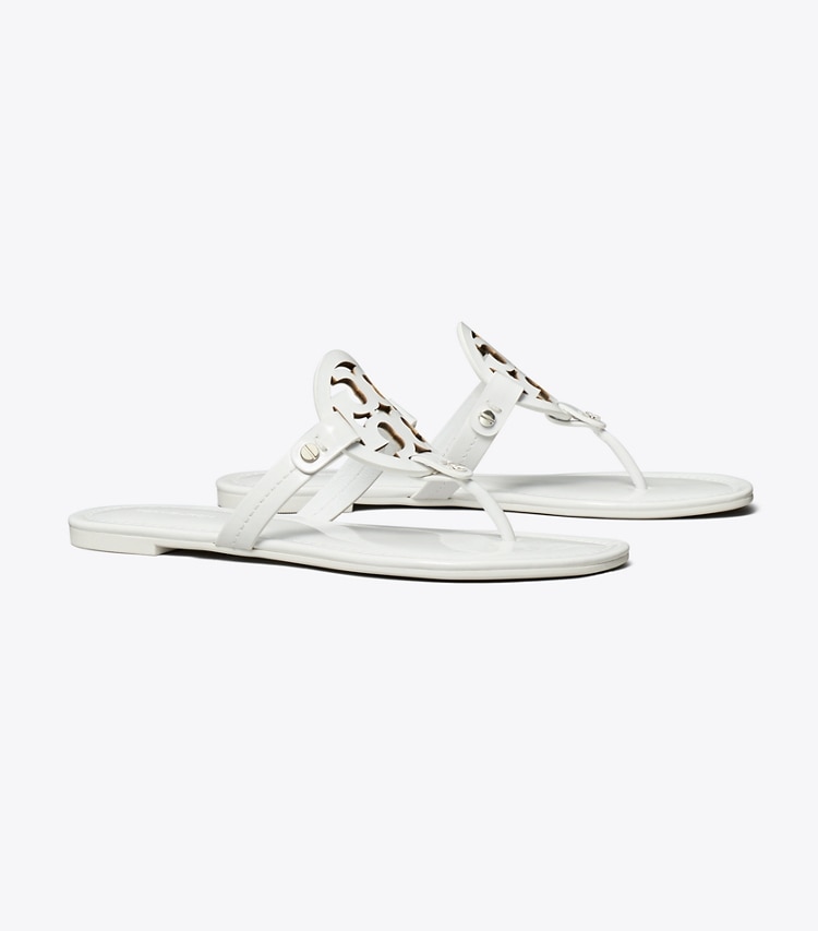 TORY BURCH MILLER PATENT SANDAL - Optic White - Click Image to Close