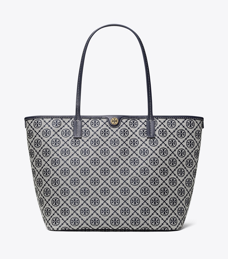 TORY BURCH T MONOGRAM ZIP TOTE - Tory Navy