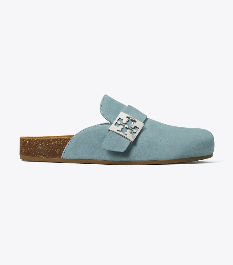 TORY BURCH SUEDE MELLOW MULE - Light Steel Blue