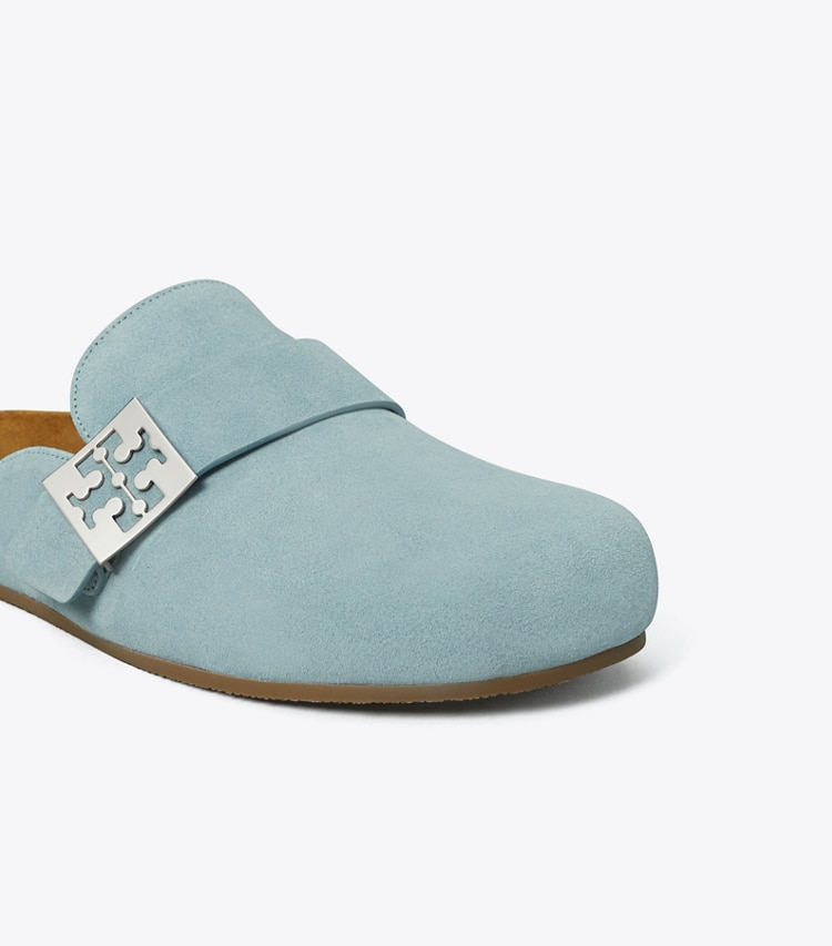 TORY BURCH SUEDE MELLOW MULE - Light Steel Blue