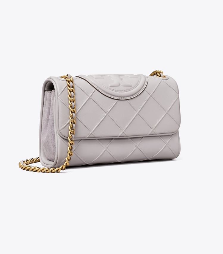 TORY BURCH SMALL FLEMING SOFT CONVERTIBLE SHOULDER BAG - Bay Gray