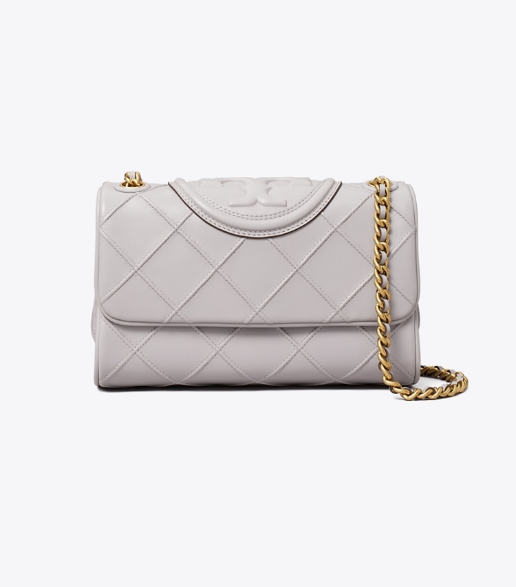 TORY BURCH SMALL FLEMING SOFT CONVERTIBLE SHOULDER BAG - Bay Gray