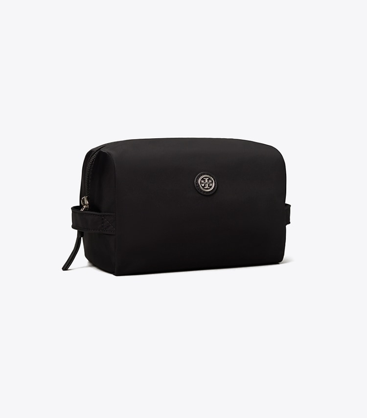 TORY BURCH NYLON LARGE COSMETIC CASE - Black