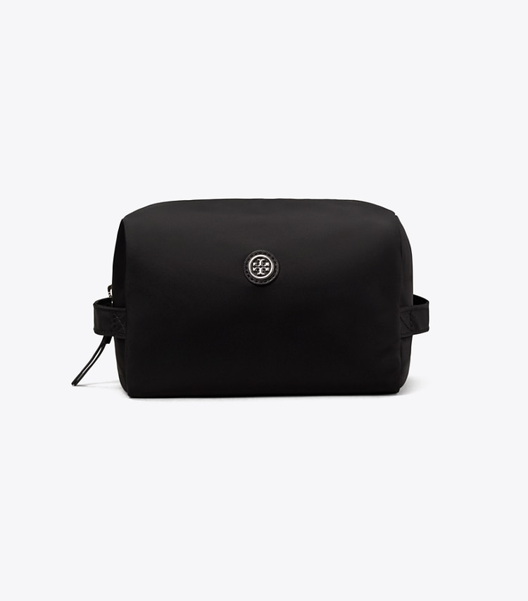 TORY BURCH NYLON LARGE COSMETIC CASE - Black