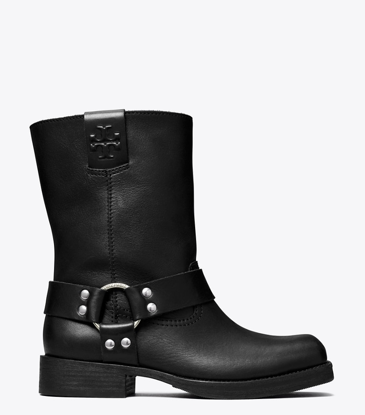 TORY BURCH DOUBLE T MOTO BOOT - Perfect Black