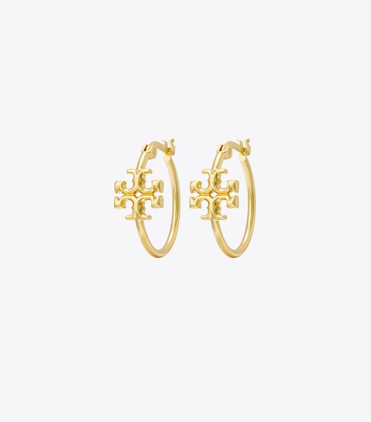 TORY BURCH SMALL ELEANOR HOOP EARRING - Tory Gold