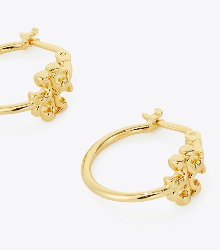 TORY BURCH SMALL ELEANOR HOOP EARRING - Tory Gold