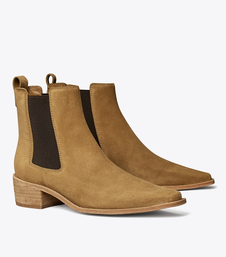 TORY BURCH CHELSEA SUEDE ANKLE BOOT - Alce