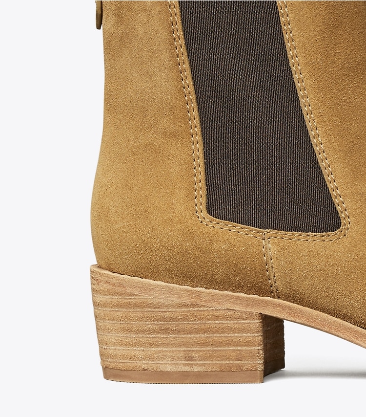 TORY BURCH CHELSEA SUEDE ANKLE BOOT - Alce