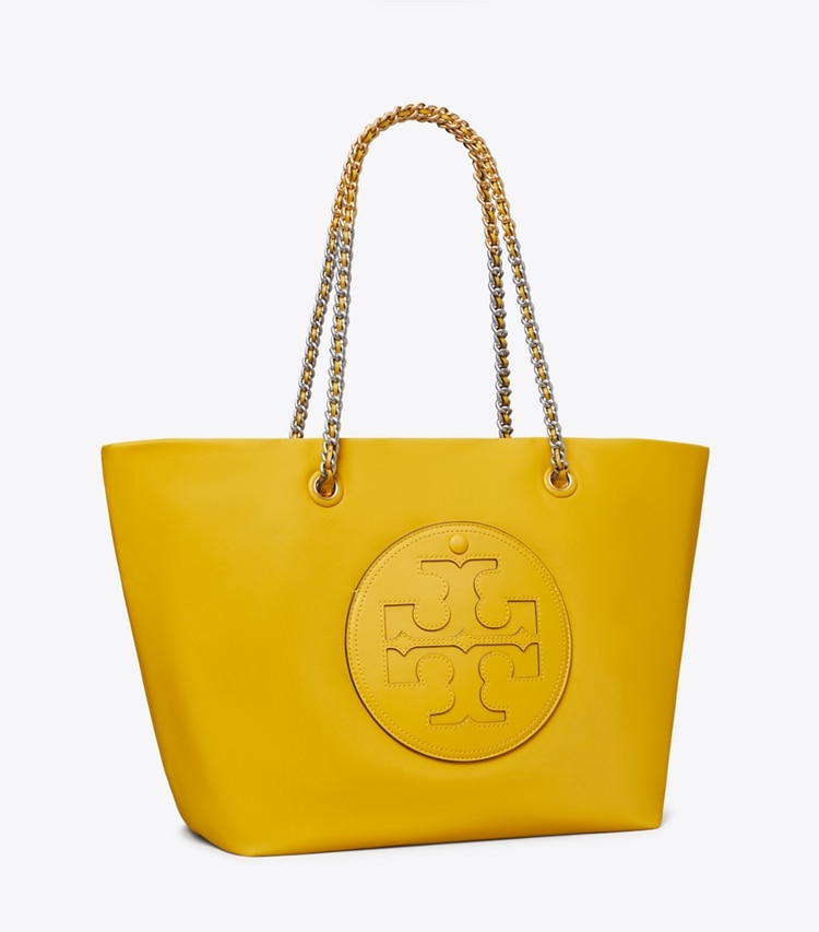 TORY BURCH ELLA CHAIN TOTE - Deep Canary - Click Image to Close