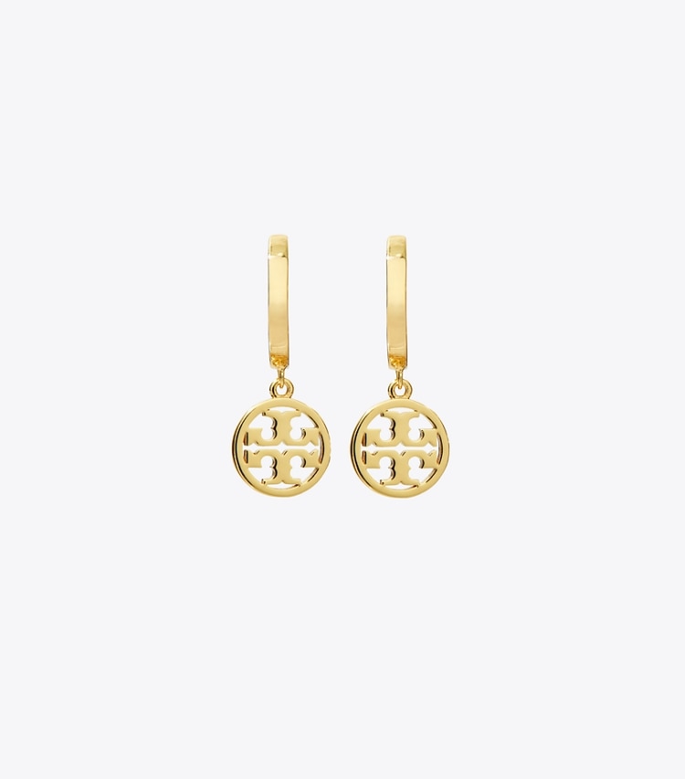 TORY BURCH MILLER HUGGIE HOOP EARRING - Tory Gold