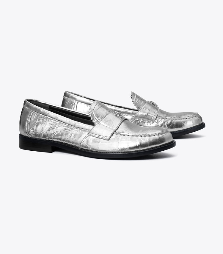 TORY BURCH CLASSIC LOAFER - Silver - Click Image to Close