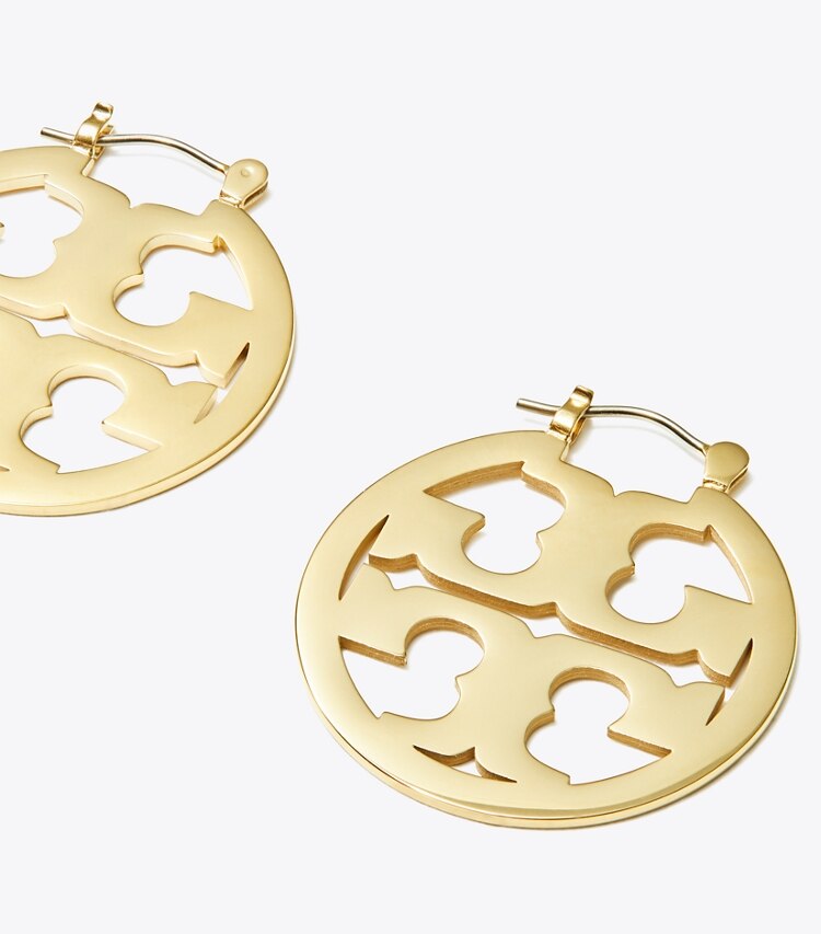 TORY BURCH SMALL MILLER HOOP EARRING - Tory Gold