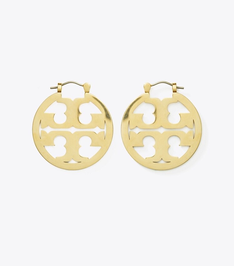 TORY BURCH SMALL MILLER HOOP EARRING - Tory Gold