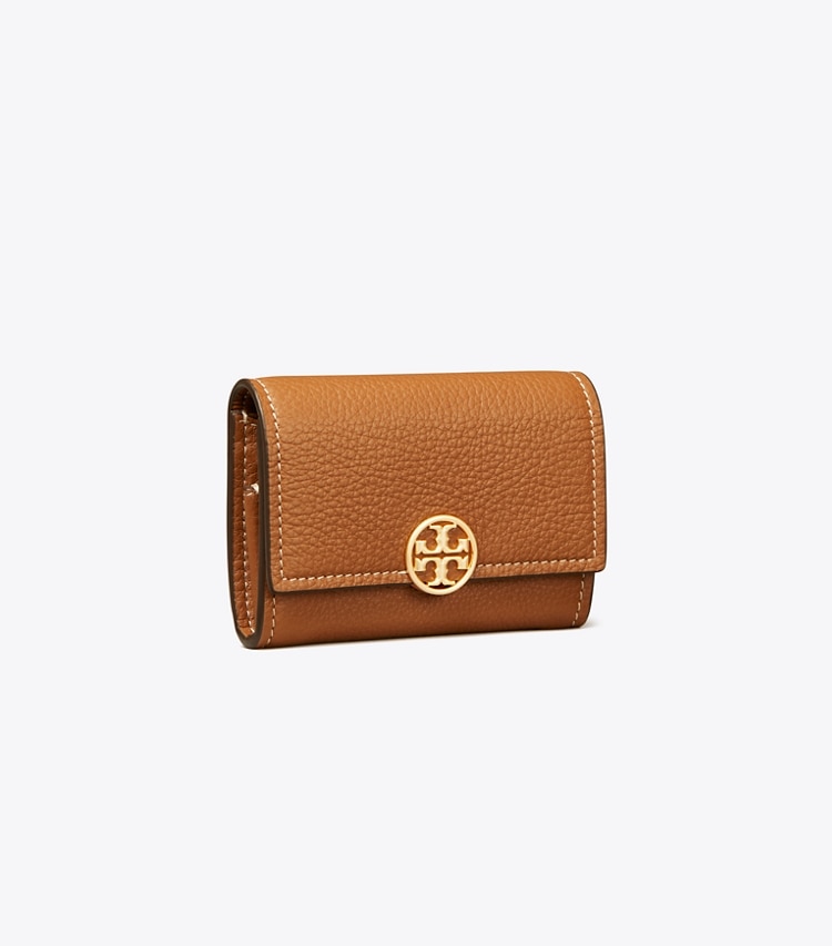 TORY BURCH MINI MILLER WALLET - Light Umber