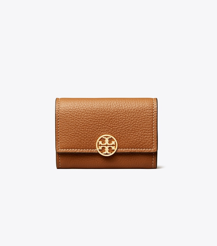 TORY BURCH MINI MILLER WALLET - Light Umber