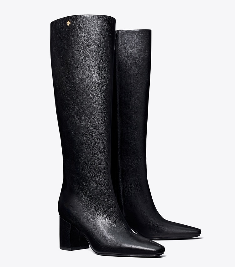 TORY BURCH TALL BANANA BOOT, WIDE CALF - Perfect Black