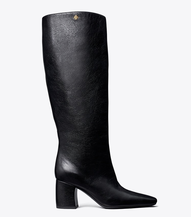 TORY BURCH TALL BANANA BOOT, WIDE CALF - Perfect Black