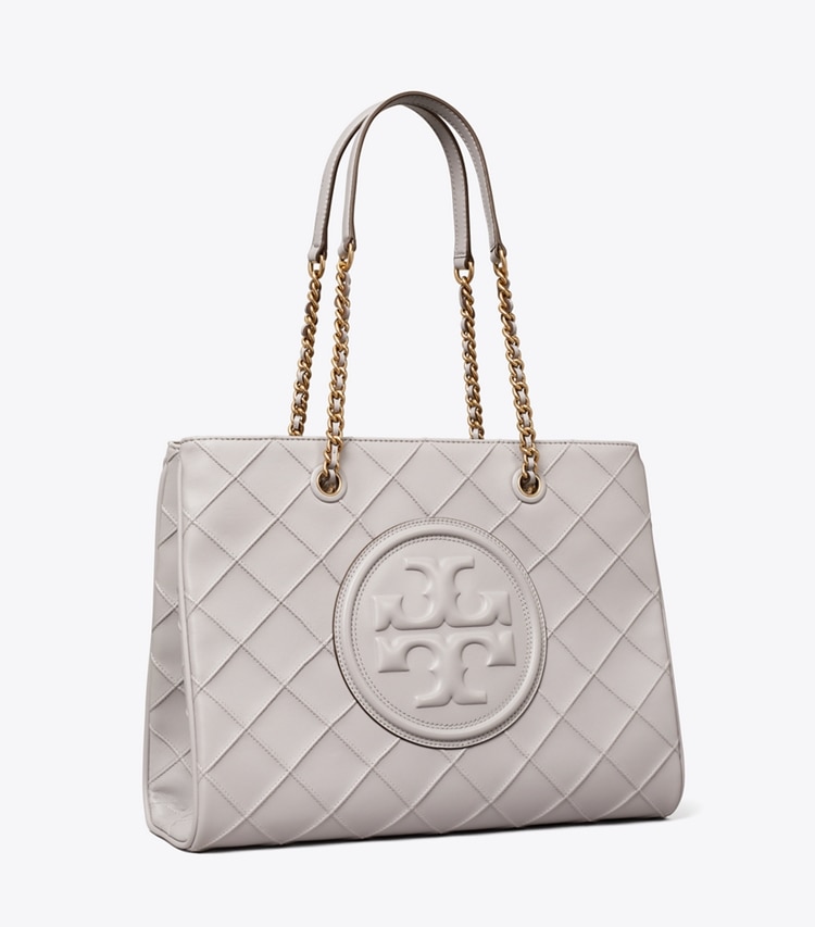 TORY BURCH FLEMING SOFT CHAIN TOTE - Bay Gray - Click Image to Close