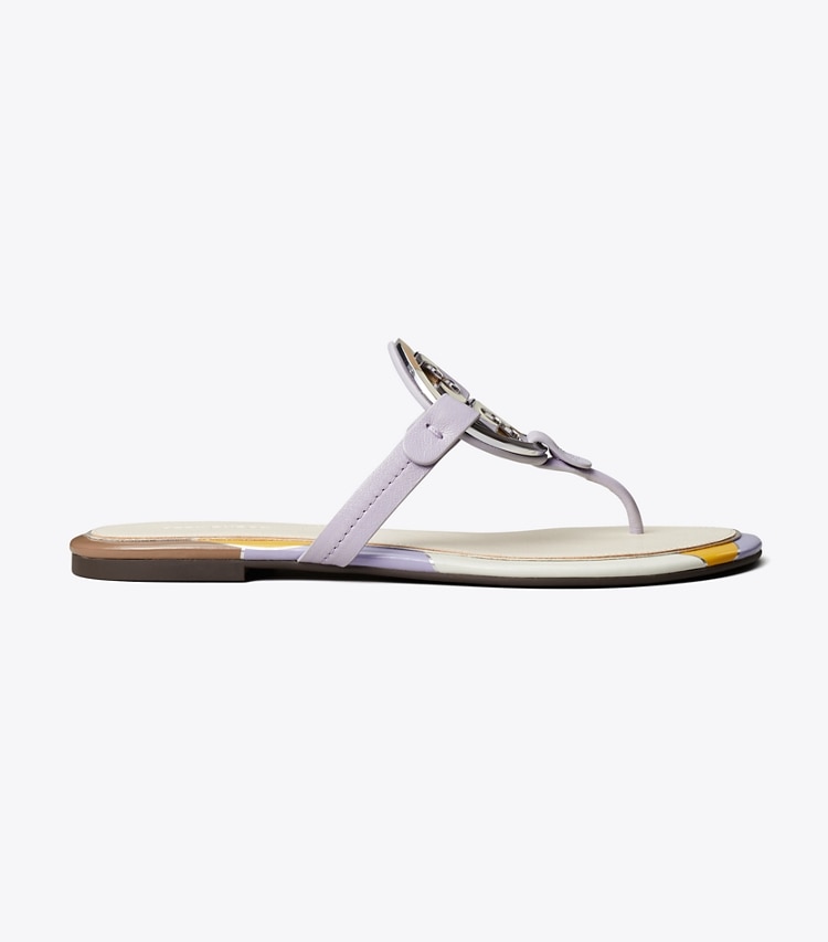 TORY BURCH MILLER ENAMEL LOGO SANDAL - Spring Lavender