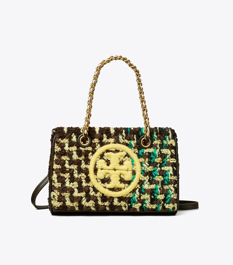 TORY BURCH MINI FLEMING SOFT TWEED CHAIN TOTE - Multi