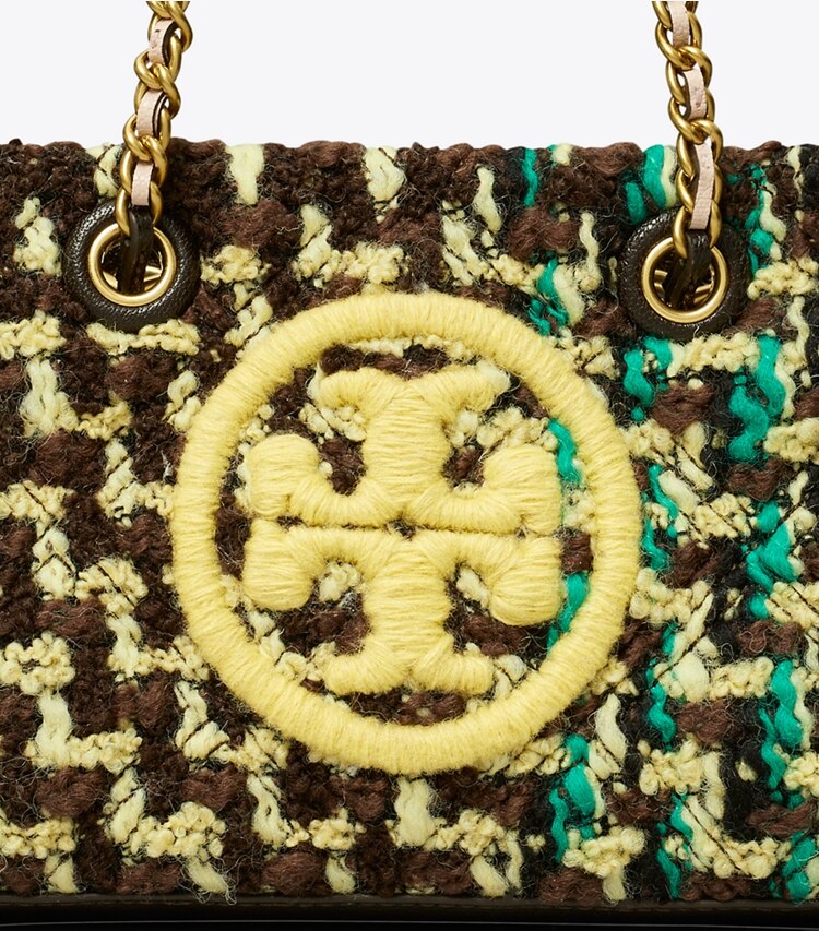 TORY BURCH MINI FLEMING SOFT TWEED CHAIN TOTE - Multi