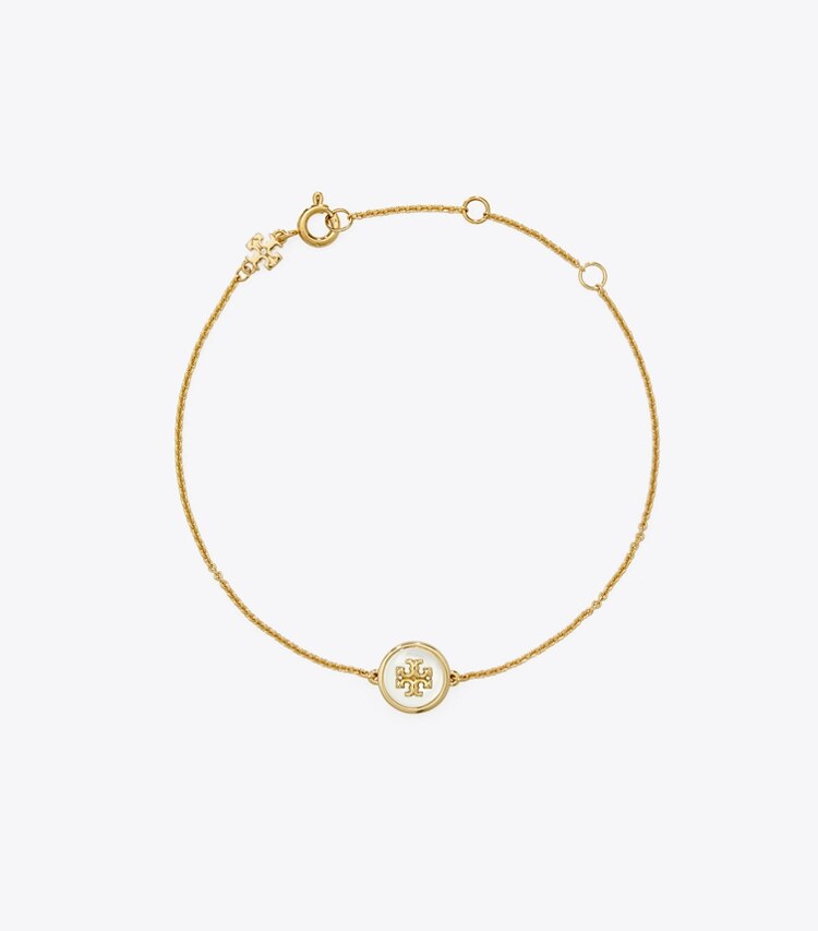 TORY BURCH KIRA CHAIN BRACELET - Tory Gold / Tory Silver - Click Image to Close