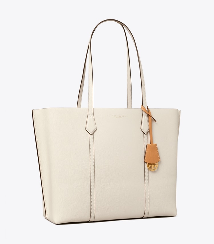 TORY BURCH PERRY TRIPLE-COMPARTMENT TOTE BAG - New Ivory