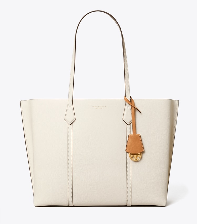 TORY BURCH PERRY TRIPLE-COMPARTMENT TOTE BAG - New Ivory