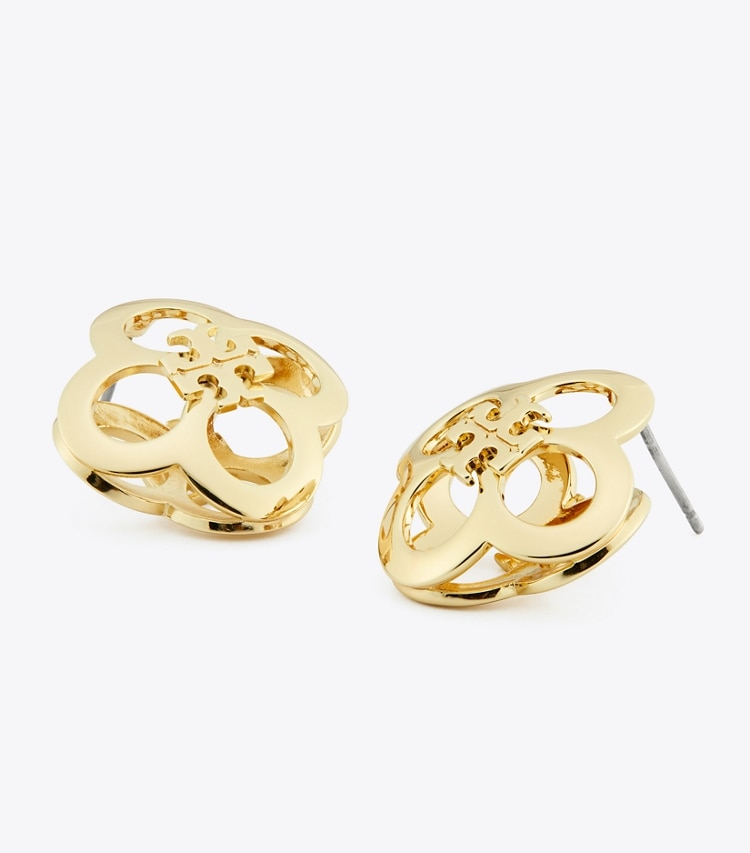 TORY BURCH KIRA CLOVER EARRING - Tory Gold